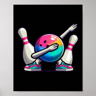Bowling Dab Bowler Bowling Ll Player Pin Kids Boys Poster