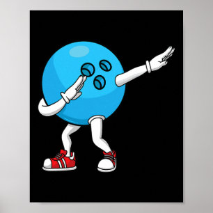 Bowling Dabbing Ll Pin Men Women Bowler Kids Youth Poster
