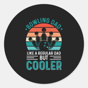 Bowling Dad Classic Round Sticker