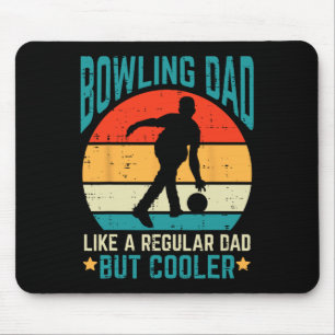 Bowling Dad Cooler Retro Fathers Day Bowler Daddy Mouse Mat