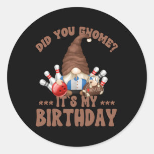 Bowling Dad For Bowling Gnome Classic Round Sticker