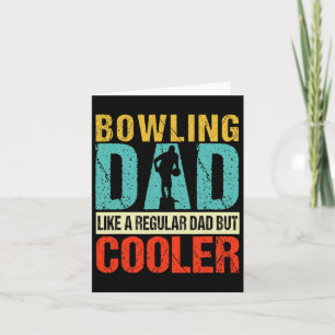 Bowling Dad Funny Bowlers Spare Bowling Pin Strike Card