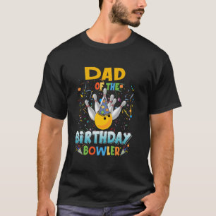 Bowling Dad Of The Birthday Bowler Vintage Xmas T-Shirt