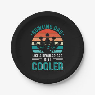 Bowling Dad Paper Plate