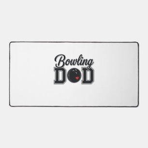 Bowling Dad Vintage Engraving Shirt Design_1 Desk Mat