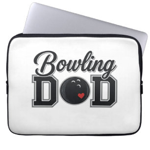 Bowling Dad Vintage Engraving Shirt Design_1 Laptop Sleeve