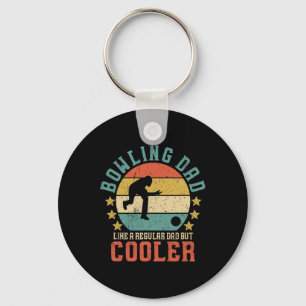 Bowling Dad Vintage Funny Father's Day Gift For Bo Key Ring