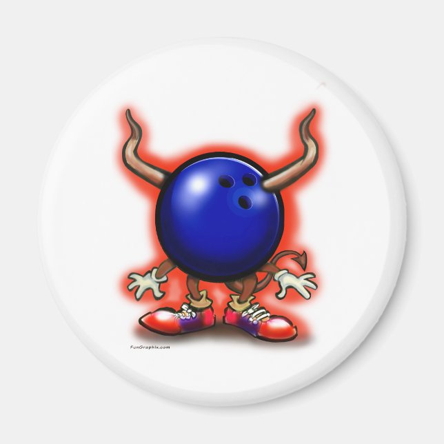 Bowling Demon Magnet (Front)