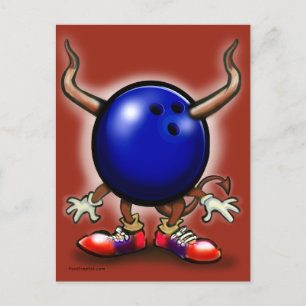 Bowling Demon Postcard