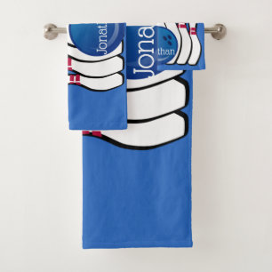 Bowling Design Bath Towel Set
