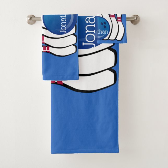 Bowling Design Bath Towel Set (Insitu)