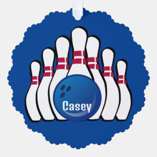 Bowling Design Paper Ornament Card