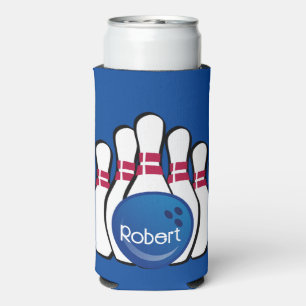 Bowling Design Seltzer Can Cooler