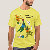 Bowling Dinosaurs Cartoons Personalised Bowlers