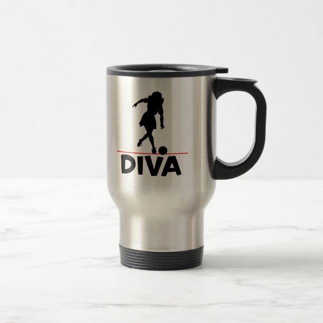 Bowling Diva Travel Mug (Right)