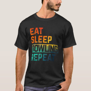 Bowling Eat Sleep Repeat Watercolor T-Shirt