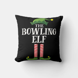 Bowling Elf Matching Family Group Christmas Party  Cushion