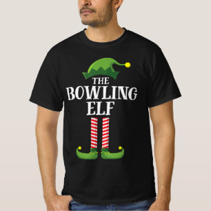 Bowling Elf Matching Family Group Christmas Party T-Shirt