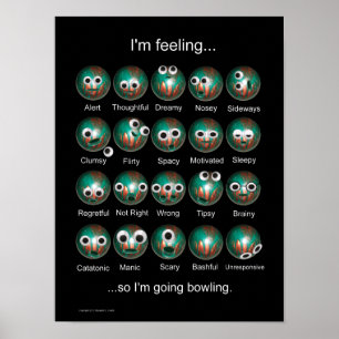 Bowling Emotions Poster