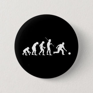 Bowling Evolution from Man to Bowler 6 Cm Round Badge