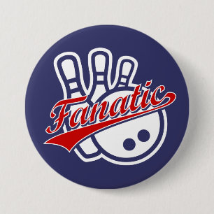 Bowling Fanatic 7.5 Cm Round Badge
