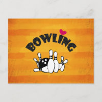 Bowling Fanatic Heart Bowling Pins and Ball