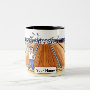 Bowling - Female Two-Tone Coffee Mug