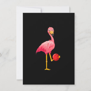 Bowling Flamingo - Funny Flamingo Bowling Player Invitation