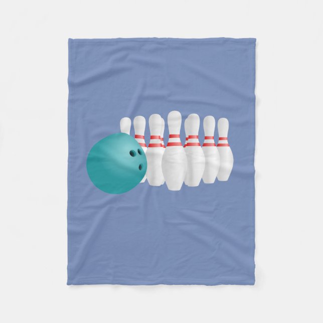 Bowling Fleece Blanket (Front)