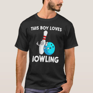 Bowling For Boys Kids Men Bowling Team Spare Game T-Shirt