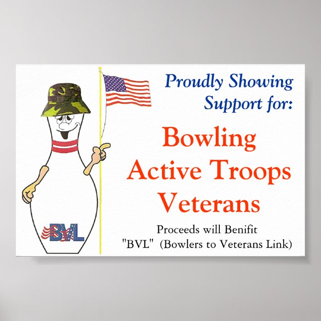 Bowling for our Veterans Poster (Front)