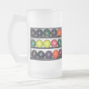 Bowling Frosted Glass Beer Mug
