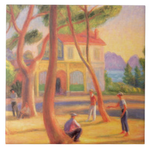 Bowling Game at La Ciotat in the South of France Tile