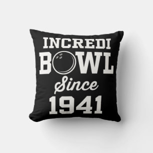 Bowling Gift for 81 Year Old Bowler 1941 81th Birt Cushion