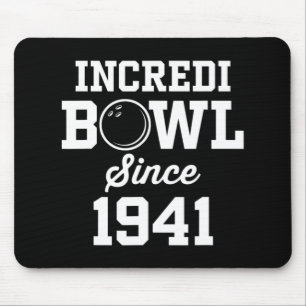 Bowling Gift for 81 Year Old Bowler 1941 81th Birt Mouse Mat