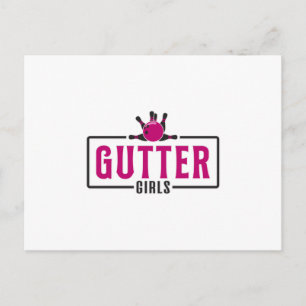 Bowling Girl Queen Princess Bowler Funny Gift Idea Postcard