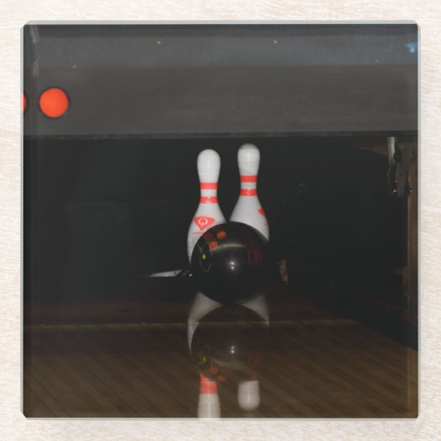 Bowling Glass Drink Coaster (Front)
