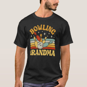 Bowling Grandma Of A Bowler Grandmother Retro T-Shirt