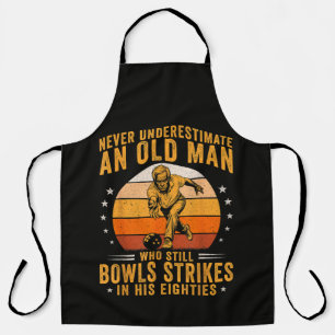 Bowling Grandpa 80th Birthday Apron