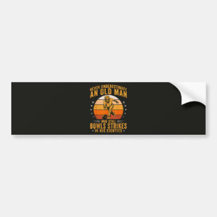 Bowling Grandpa 80th Birthday Bumper Sticker