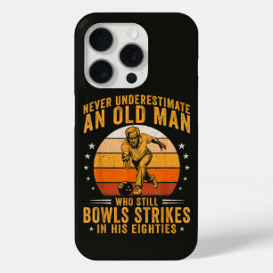 Bowling Grandpa 80th Birthday iPhone 15 Pro Case