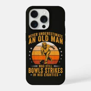 Bowling Grandpa 80th Birthday iPhone 15 Pro Case