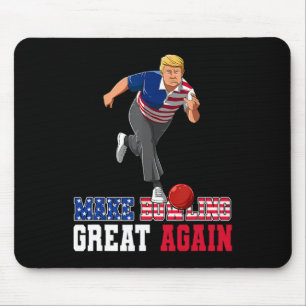 Bowling Great Again - Funny Trump Bowling Accessor Mouse Mat