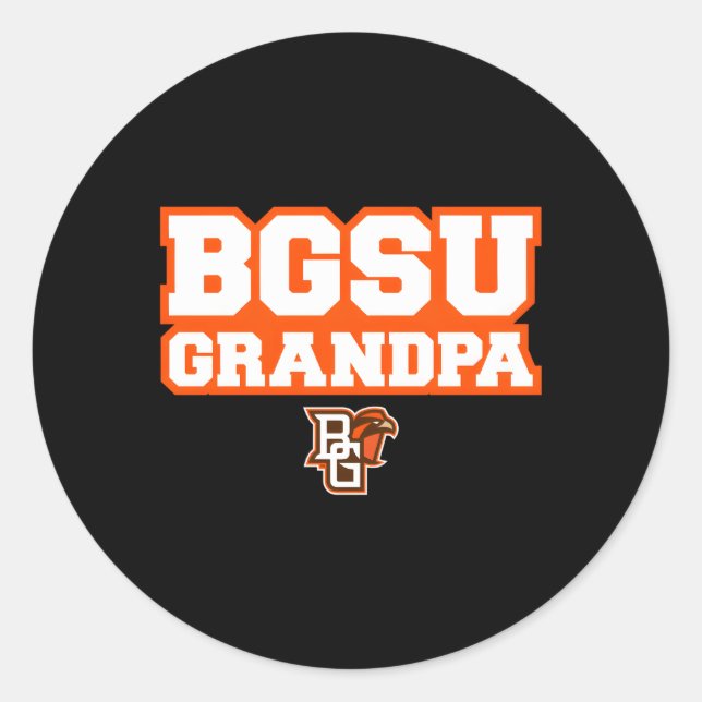 Bowling Green Bgsu Falcons Grandpa Classic Round Sticker (Front)