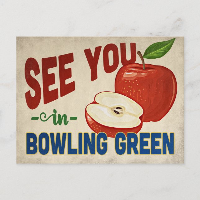 Bowling Green Kentucky Apple - Vintage Travel Postcard (Front)