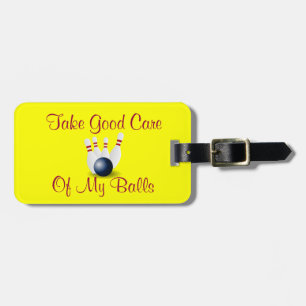 Bowling Green Yellow Red Personalised Bag Tag
