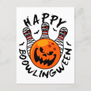 Bowling Halloween Bowler Happy Bowlingween Postcard