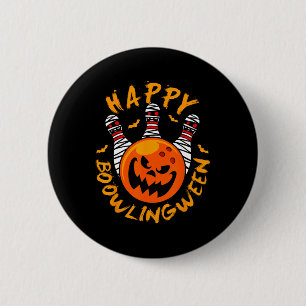 Bowling Halloween Jack-o-lantern Bowling Ll Mummy 6 Cm Round Badge