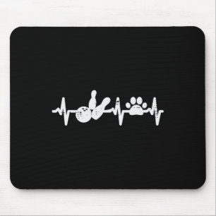 Bowling Heartbeat Dog Cat Paw Cute Pet Bowler Wome Mouse Mat