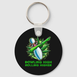 Bowling High Rolling Higher Funny Weed Bowling Dab Key Ring